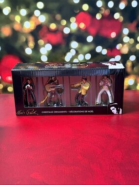 Kurt S Adler Elvis Presley Christmas Ornaments 4 Piece Set EP2176 Never Opened